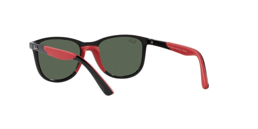Black On Rubber Red Sunglasses RJ9077S – Black / Dark Green