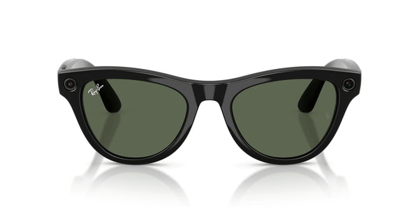 Ray-Ban Meta Skyler Shiny Black - Gen 2 RW4014 – Black / G-15 Green