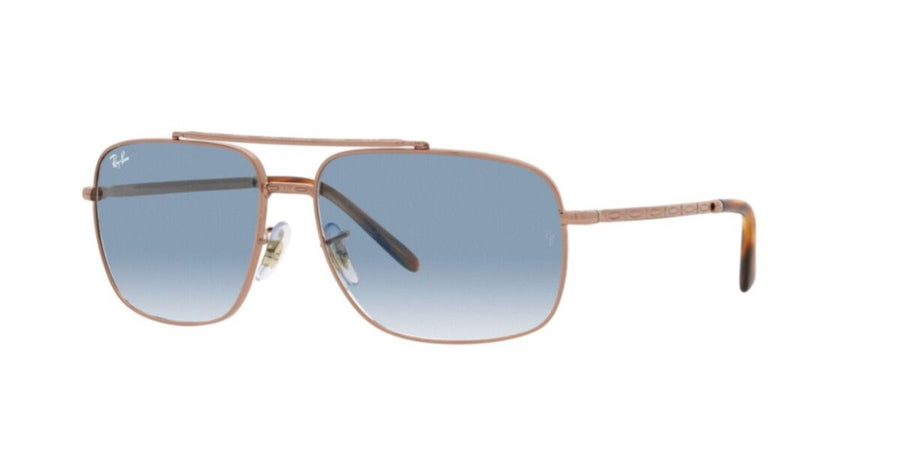 Rose Gold Sunglasses RB3796 – Gold / Clear Gradient Blue