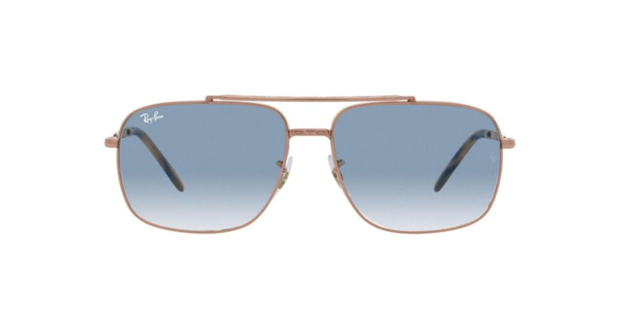 Rose Gold Sunglasses RB3796 – Gold / Clear Gradient Blue