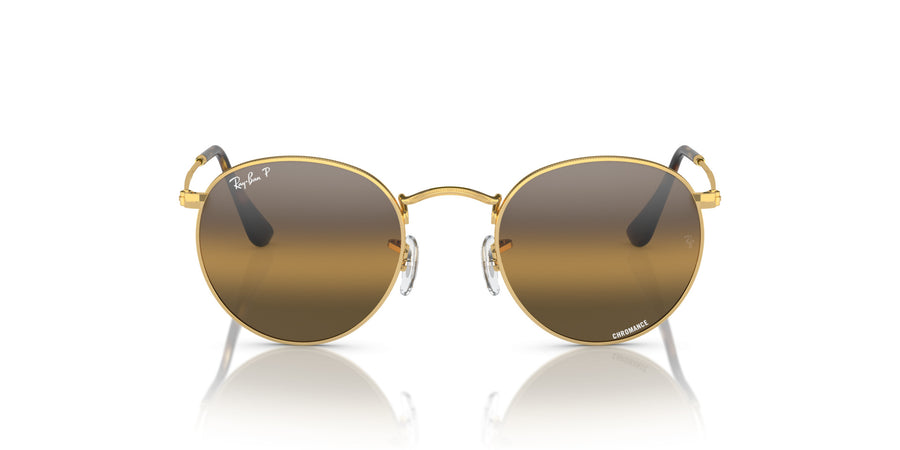 Round Metal RB3447 – Gold / Polar Clear Gradient Dark Brown