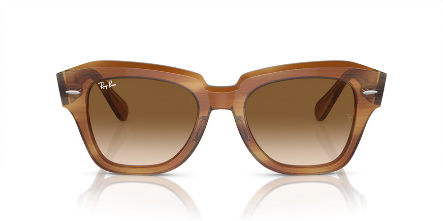 State Street RB2186 – Brown / Clear Gradient Brown