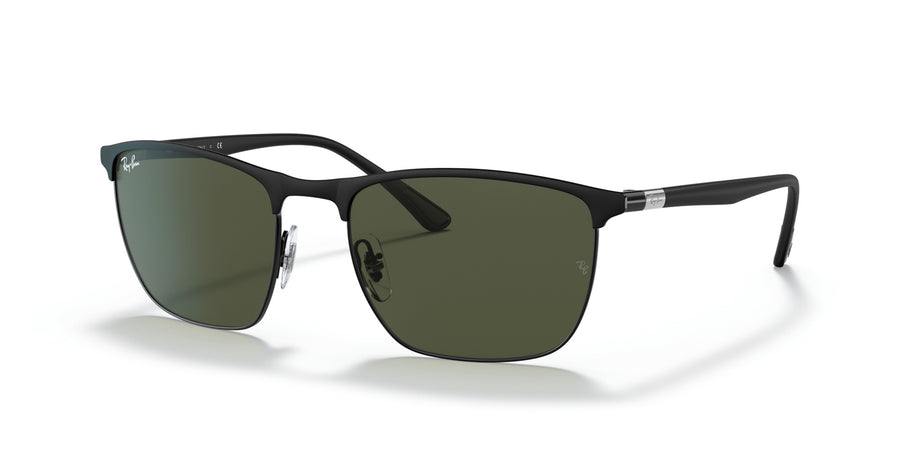 Steel Unisex Sunglass RB3686 – Black / Green