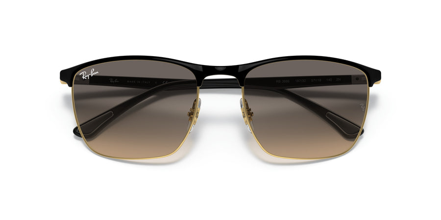 Steel Unisex Sunglass RB3686 – Black / Clear Gradient Grey