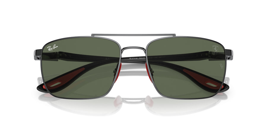 Steel Unisex Sunglass RB3715M – Dark Green