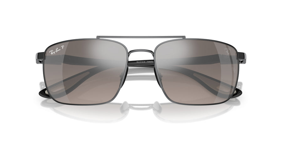 Steel Unisex Sunglass RB3715M – Grey Gradient Polar