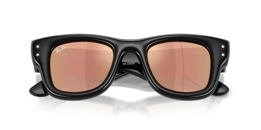 Wayfarer Puffer RB4940B – Black / Dark Brown Mirror Rose Gold