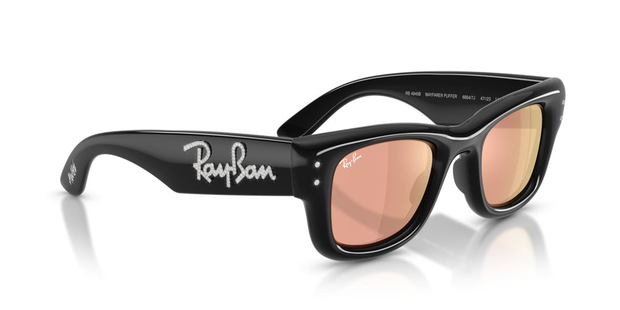 Wayfarer Puffer RB4940B – Black / Dark Brown Mirror Rose Gold