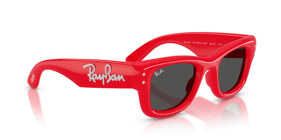 Wayfarer Puffer Crystal Edition RB4940B – Red / Grey