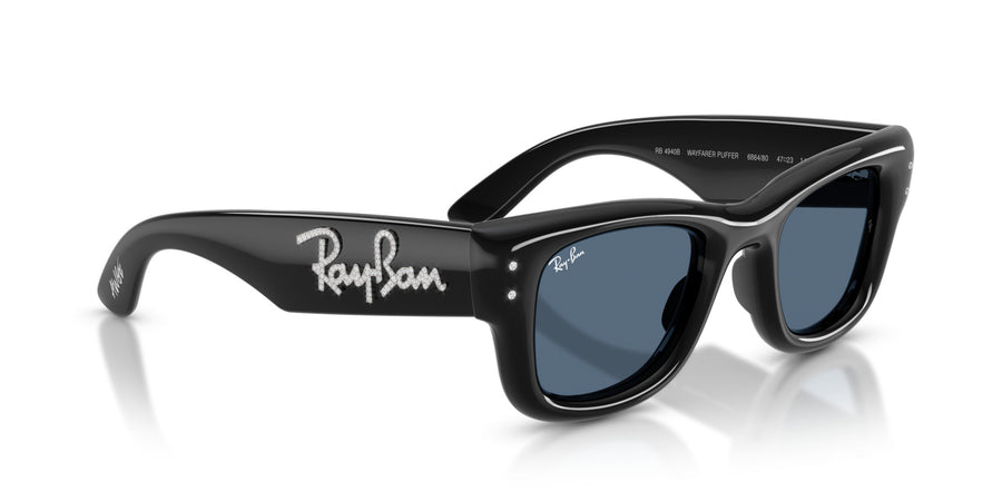 Wayfarer Puffer Crystal Edition RB4940B – Black / Blue